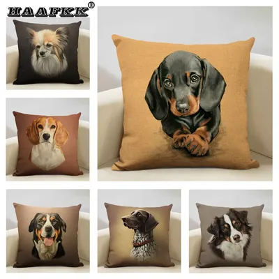 Tier Dekorative Kissen Abdeckung Nette Hund Buck Schlafzimmer Sofa Kissen Auto Dekorative Kissen Image