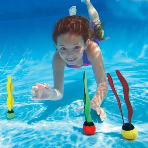1 stück zufällige schwimmbad spielzeug meer pflanze form tauchen spielzeug unterwasser spaß für
