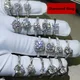 51 Arten Labor Diamant Versprechen Ring 925 Sterling Silber Verlobung Ehering Ringe für Frauen