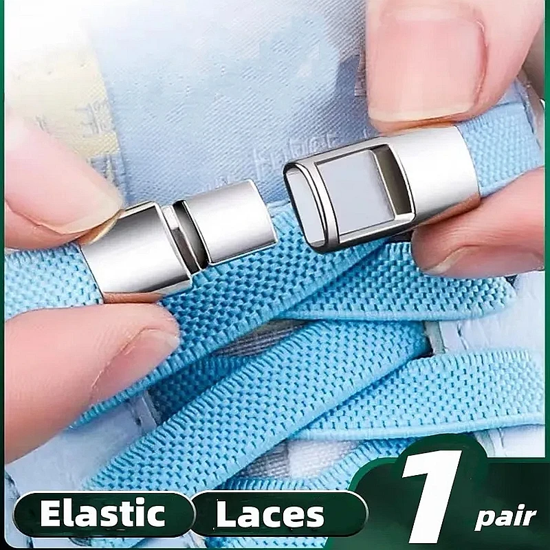 Neue Insert Lock Schnürsenkel ohne Krawatten Sport elastische Schnürsenkel 8mm dicke Wohnungen ohne Krawatte Schnürsenkel Kinder Erwachsene Laufs chnür senkel Image