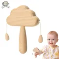 Nuvola di legno naturale sonaglio giocattoli per bambini neonati accessori per neonati giocattoli