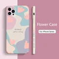 Custodia per iPhone 15 custodia iPhone 14 Pro Max custodie custodia per telefono con fiore di cartone animato per iPhone 11 12 13 Pro XS X XR 7 8 Plus SE 2020 Cover