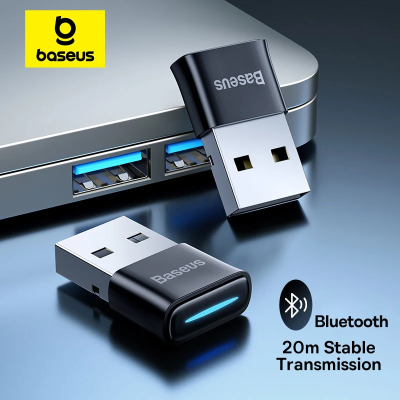 Baseus usb bluetooth adapter drahtloser bluetooth 5,1 audio empfänger für pc lautsprecher laptop maus tastaturen kopfhörer win8/10/11 Image