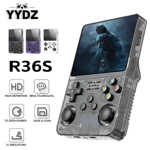 R36s Retro-Handheld-Videospiel konsole 64-GB-Spiel 2 5-Zoll-IPS-Bildschirm Handheld-Spiele konsole