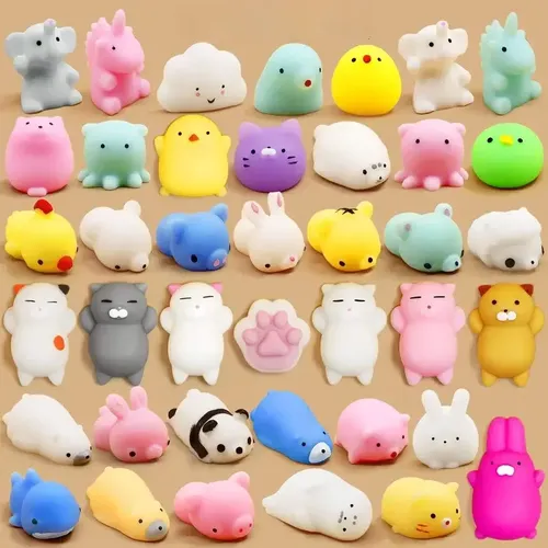50-30 Stück Kawaii Squishies Mochi Anima Squishy Spielzeug für Kinder Anti stress Ball Squeeze Party