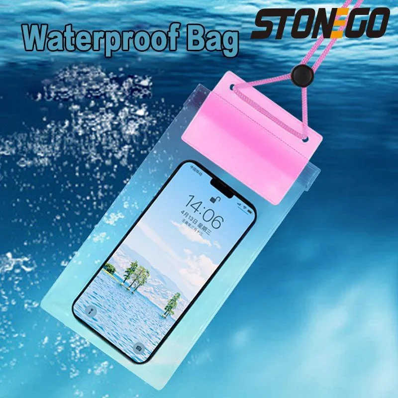 Transparente wasserdichte Tasche für Mobiltelefone, universelle Handyhülle zum Schwimmen, Tauchen, Outdoor-Handy, wasserdichte Tasche Image