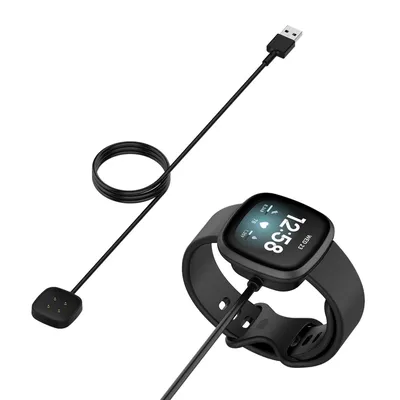 Smart Watch Ladegerät Magnetische Ladestation für Fitbit Versa 3, USB-Schnellladekabel, Stromstation