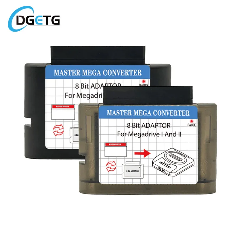 Master System Game Cartridge Converter Adapter für SEGA Mega Drive I/II 16-Bit-Videospielkonsolen der ersten/zweiten Generation Image
