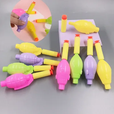 15 Stück Mini Airbag Raketenwerfer Kinder Schaum Rakete Auswurf Sicherheit Spielzeug Geburtstag Party Gefälligkeiten Preise Leckereien Schule Goodie Filler Image