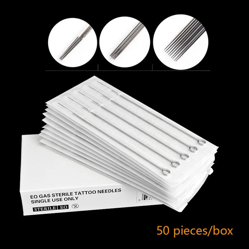 50 Teile/schachtel Professionelle Einweg Sterile RL RS M1 Tattoo Nadeln Für Standard Tattoo Maschine Liefert 0,3/0,35mm Image