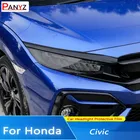 Auto Faro Protettiva Tinta Pellicola Fumo Nero Trasparente TPU Trasparente Adesivo Per Honda Civic