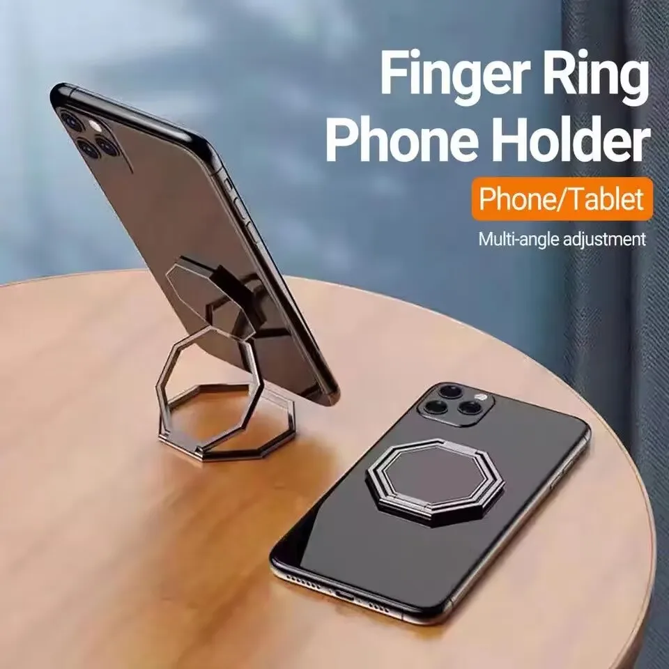 Supporto pieghevole per telefono cellulare con rotazione a 360 Supporto ad anello per telefono cellulare ultrasottile Supporto da tavolo portatile multi-angolo Gossip Supporto in metallo