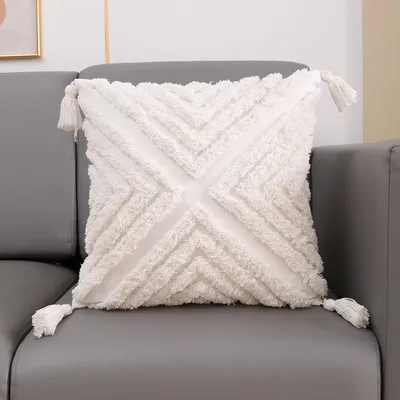 1 pc Boho Kissen bezüge Bauernhaus Kissen bezüge mit Quaste dekorative Kissen bezüge Image