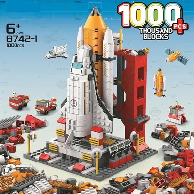 1000PCS Luftfahrt Raumsport Modell Shuttle Raum Rakete Starten Zentrum Bausteine Bau Raumschiff Ziegel Spielzeug Geschenke Image