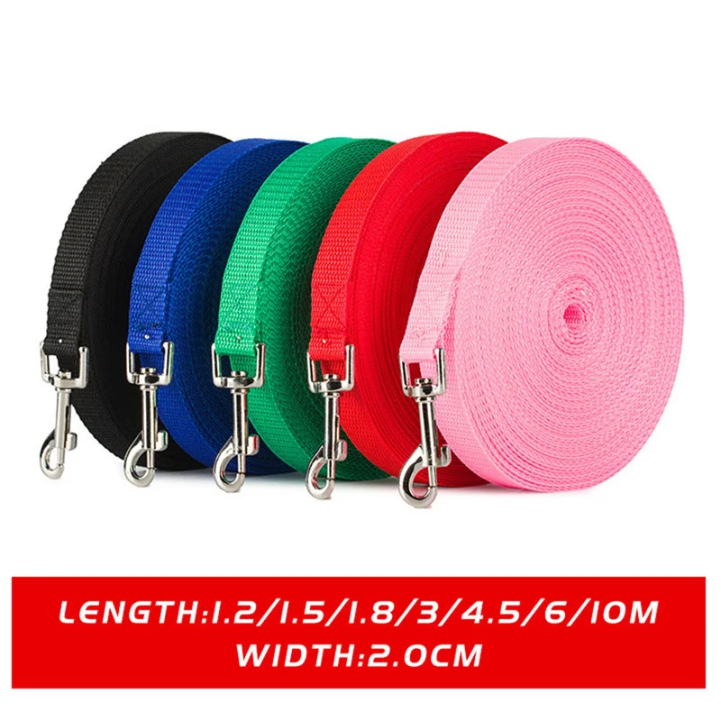 Nylon-Hunde-Trainingsleinen, gehende Haustierleine, langes Lanyard, Zugseil für kleine große Hunde, 1,5 m, 1,8 m, 3 m, 4,5 m, 6 m, 10 m Leiterartikel