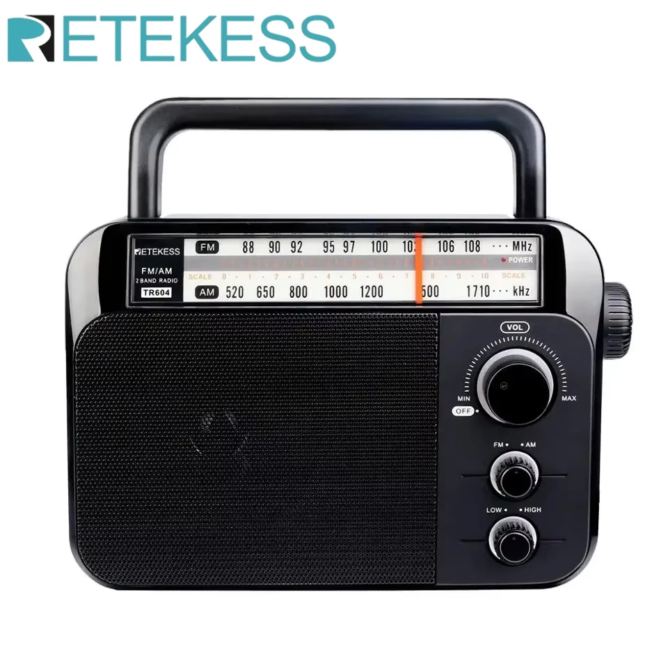Retekess TR604 Radio FM AM Tragbare Radios AM FM auf der Batterie Lautsprecher Wiederaufladbares Transistorradio für Senioren Image