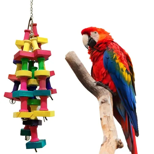 Vogel Papagei Spielzeug große Papagei Spielzeug natürliche Holz Vogel Kau spielzeug Biss resistent