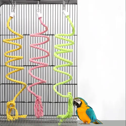 1pc zufällige Farbe s/m Vogelkäfig Zubehör Spielzeug für Papageien Vogel Kauen Klettern Schaukel