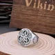 Edelstahl Viking Vintage Trinity Rune Ring für Männer Nordic Odin Valknut Amulett Zubehör Celtic