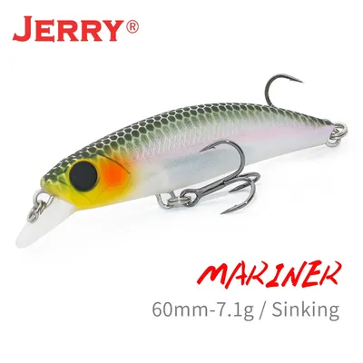 Jerry Mariner Kurbel Wobbler Deep Diving Angel köder 6cm 7g sinkender Bass Hecht lockt Seeboot