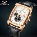 Herren uhr Onola 2021 New Fashion Business Edelstahl Quarzuhren Herren Luxus Top Marke Leder uhr für