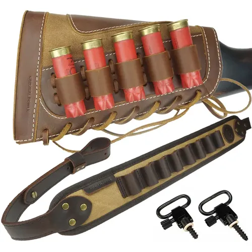 Schrotflinte Pistole Hinterschaft Leder Shotgun Shell Halter Für 5 stücke 12 Gauge Ammo