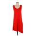Lilla P Casual Dress - Mini Scoop Neck Sleeveless: Red Solid Dresses - Women's Size Small