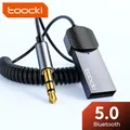 Toocki Aux Adattatore Bluetooth USB a Jack da 3,5 mm Audio per auto Aux Dongle Bluetooth 5.0 Kit Hndsfree per auto Ricevitore Trasmettitore BT