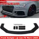 3 Pz/set Universale Paraurti Anteriore Labbro Splitter Body Kit Per Audi A3 A4 A5 A6 A7 A8 TT RS RS3
