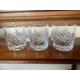 Vintage Austrian Crystal Whisky Glasses, Set Of Six Burgundy Collection Whisky Glasses, Large Crystal Whisky Glasses