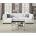 Deep Seat Fabric Modular Sectionals Sofa, U-shape Sectional Sofa with Storage Seat and Removable Cushion for Livingroom, Ivory