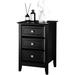 Upgraded Nightstand with Drawers Modern 15.74"D x 15.74"W x 23.66"H