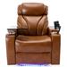 Power Motion Recliner with USB Charging & Hidden Arm Storage, Home Theater Seating with Cup Holder, Cell Phone Holder & Stereo