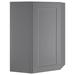 HOMEIBRO Wall Diagonal Corner Cabinet in Gray/White | 36 H x 24 W x 24 D in | Wayfair SG-DCW2436-LC