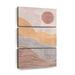 Elephant Stock Abstract Landscape Contemporary Boho Sunset On Canvas 3 Pieces by Jennifer T Print Metal in White | 20 H x 32 W x 1.25 D in | Wayfair
