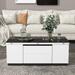 Modern Lift Top Coffee Table with Storage Drawers and Tempered Glass Top End Table for Livingroom Versatile Center Table