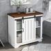 Bathroom Floor Cabinet Buffet Cabinet with Sliding Barn Door, Free Standing Accent Storage Organizer for Kitchen