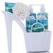 Draizee Heel Shoe Spa Gift Set Clean Ocean Scented Bath Essentials Gift Basket with Shower Gel Bubble Bath Body Butter Body Lotion and Soft EVA Bath Puff Luxurious Home Relaxation Gifts for Women