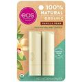eos 100% Natural Organic Lip Balm Sticks- Vanilla Bean All-Day Moisture Dermatologist Recommended 0.14 oz 2-Pack