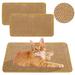 Qweryboo 2 Pcs Cat Scratcher Mat Natural Sisal Cat Scratch Pad Scratch Mat for Cat with Adhesive Loop Tape Cat Scratch Pad Rug for Protect Wall Couch Window Perch Cat Wall Furniture Cat Shelves(Brown)