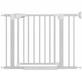 TABU 29 H Dog Gate for Inside Metal Pet Gate for Doorway 37.8 -41.3 Wide Extra Wide Pet Gate White