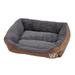 Dog Bed with Furry Cushion Elegant Rectangular Bed for Pet Indoor Bed