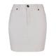 Jerseyrock URBAN CLASSICS "Urban Classics Damen Ladies Organic Stretch Denim Mini Skirt" Gr. 33, weiß (offwhite raw) Damen Röcke
