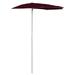 vidaXL Garden Half Parasol with Pole Outdoor Umbrella Sunshade Multi Colors