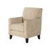 Armchair - Lark Manor™ Aravis 30" Wide Armchair Wood/Polyester/Fabric in White/Yellow/Brown | 38 H x 30 W x 32 D in | Wayfair