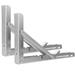 2pcs Stainless Steel Collapsible Brackets Folding Shelf Brackets Support Racks