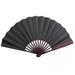Dekaim Folding Fan 10 Inch Folding Fan Wedding Decoration Dance Gift Craft Paper Fan(Black)