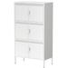 COOKCOK 6 Door Metal Storage Cabinet for Home Office School Garage Adjustable Shelves Sideboard Steel Accent Storage Cabinets White