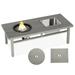 Ouootto IF0001-03102-ZHJ002GY-11 3-in-1 Table Fire Pit Table Ice Bucket Table & Coffee Table - Grey
