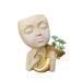 Co.MMehjri Face Plant Pots Decorative Resin Head Flower Pots Funny Succulent Planter Ornament for Home Garden Office